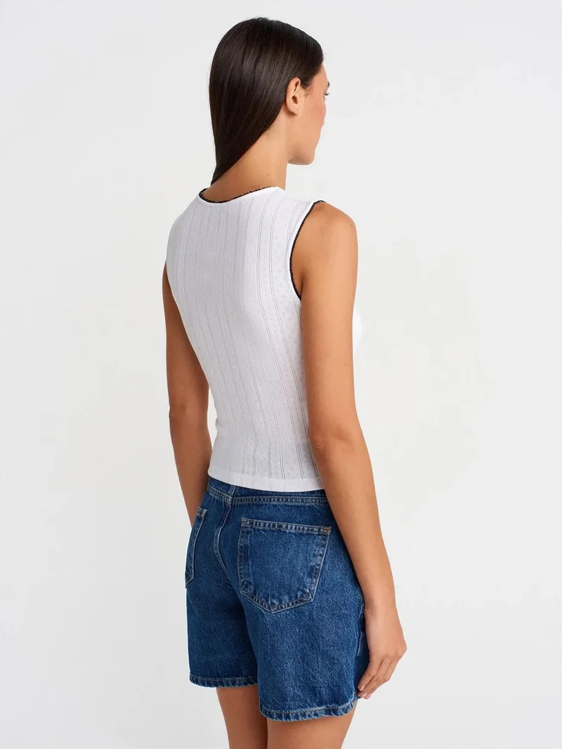 ديلفين Dilvin Women's Sleeveless Ribbed Cotton Vest