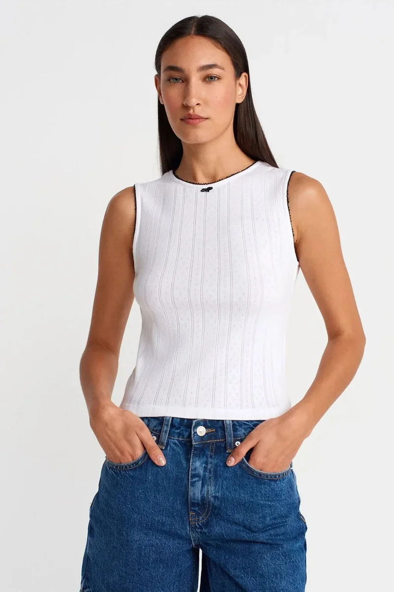 DILVIN Women's Sleeveless Ribbed Cotton Vest