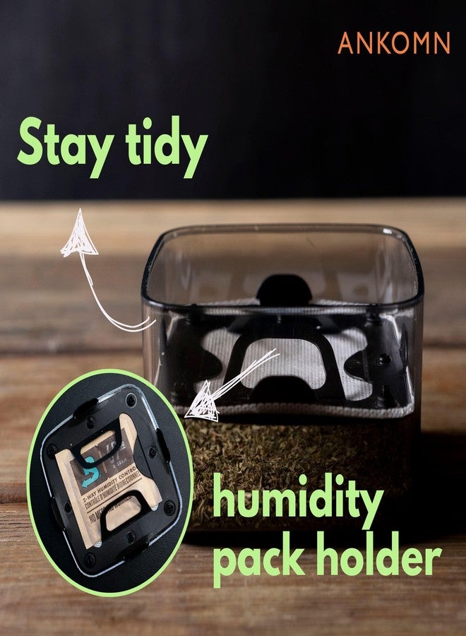 ANKOMN 100% airtight container storage jar for up to 1 oz, UV-protected canister with integrated holder could work with 8g humidity pack to keep things fresh and sealed for months - Image 3