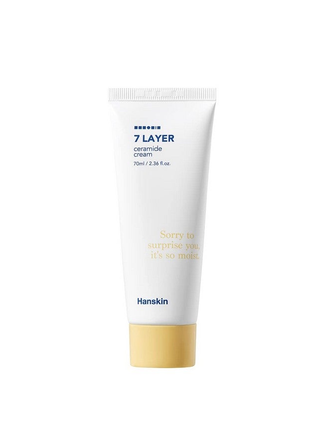 Hanskin 7 Layer Ceramide Cream Lasts For 48 Hours 2.4 Fl. Oz 70Ml Moisturizes Dry Skin Moisturizer For All Type Sensitive Skin Redness Boosting Calming Cream - Image 1