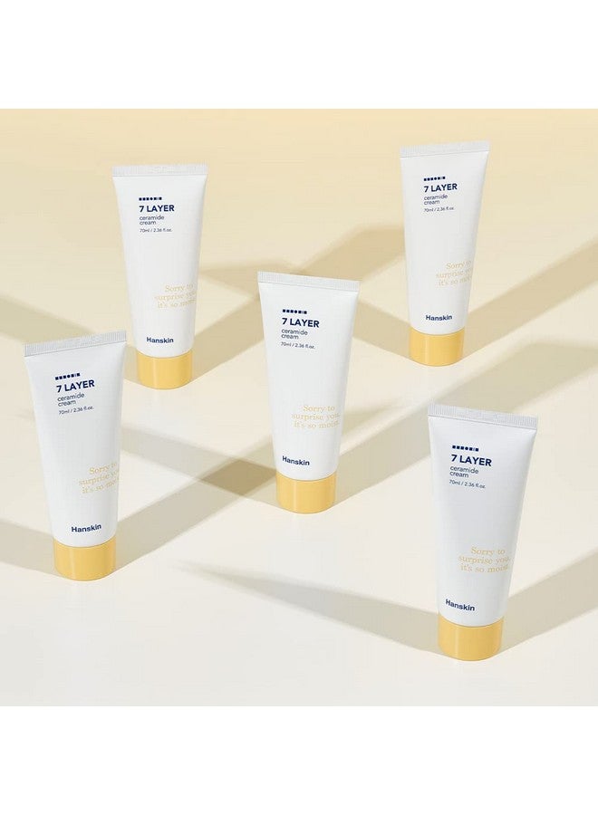 Hanskin 7 Layer Ceramide Cream Lasts For 48 Hours 2.4 Fl. Oz 70Ml Moisturizes Dry Skin Moisturizer For All Type Sensitive Skin Redness Boosting Calming Cream - Image 2