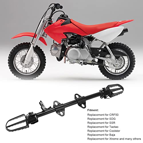 Camrusic Dirt Bike Foot Pegs, Steel Alloy Footpegs Mount Bracket Compatible with XR50 CRF50 50cc 70cc 110cc 125cc - Image 2