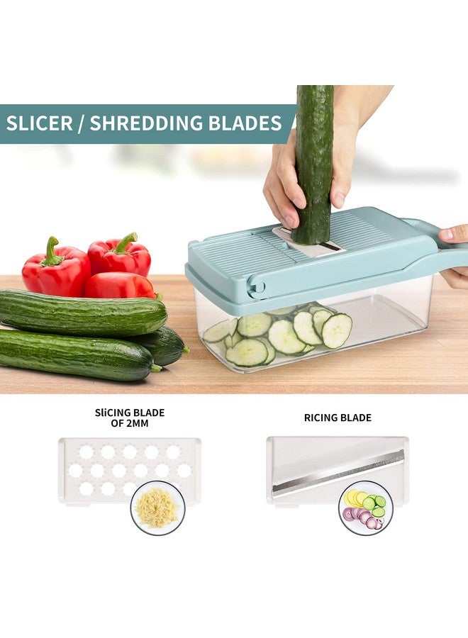 senbowe Ultra-Sharp 420-Grade Hardened Stainless Steel Onion Vegetable Chopper Dicer, 8 Interchangeable Blades, Includes Egg White Separator, Time Saver, 1 Year Warranty - Image 3