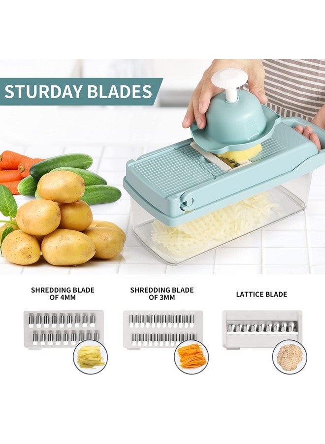 senbowe Ultra-Sharp 420-Grade Hardened Stainless Steel Onion Vegetable Chopper Dicer, 8 Interchangeable Blades, Includes Egg White Separator, Time Saver, 1 Year Warranty - Image 2
