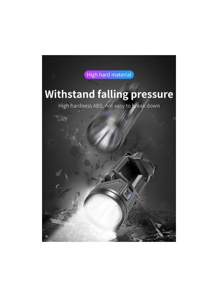 7-in-1 Multi-Functional XHP70 Rechargeable LED Flashlight – Brightest Long Range Solar Emergency Torch & Searchlight - Image 5