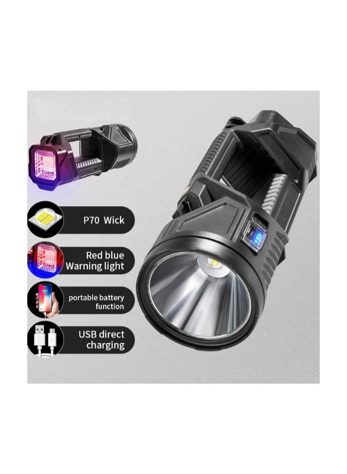 7-in-1 Multi-Functional XHP70 Rechargeable LED Flashlight – Brightest Long Range Solar Emergency Torch & Searchlight - Image 4