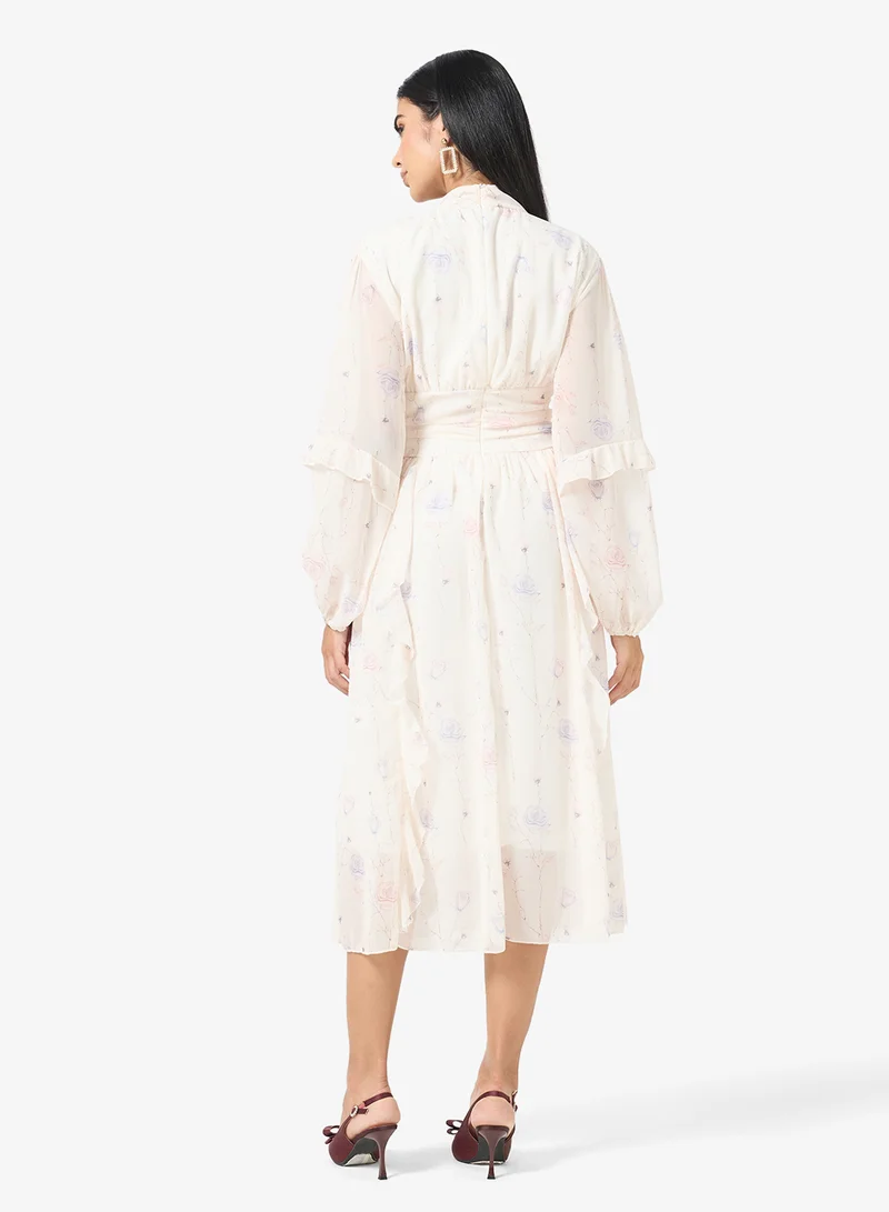 Khizana Printed A-line Dress