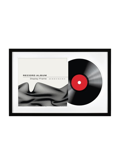 MCS Double Matte Record Album Frame 165x25 Record Frame Black Frame for LP Vinyl Record  Jacket Display 1Pack