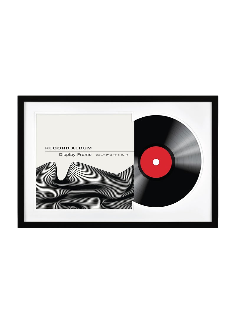 MCS MCS Double Matte Record Album Frame 165x25 Record Frame Black Frame for LP Vinyl Record  Jacket Display 1Pack 