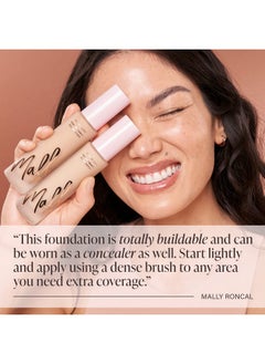 Mally Beauty Mally Beauty Stress Less Performance Foundation - Light - Buildable Medium to Full Coverage - Lightweight Foundation Liquid - Niacinamide Brightens and Hydrates Skin - Satin Finish  - Image 4
