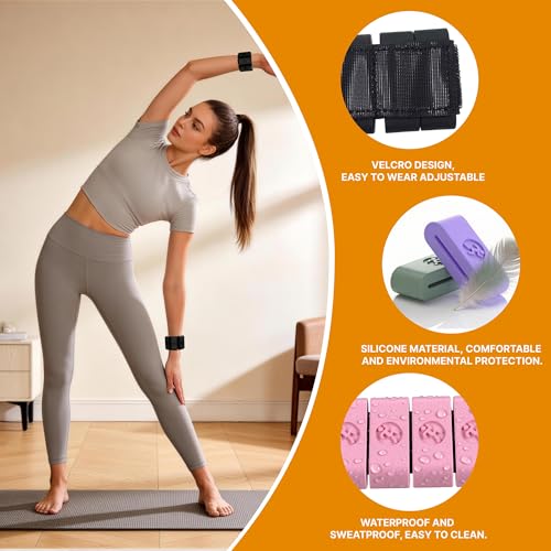Sonkoloro Adjustable Wrist Weights for Women Men, Leg Weights for Women 0.75lb-1lb-1.3lb Each for Walking, Yoga, Dance, Barre, Gym (Flesh-colored, 2LB(2 Pcs)) - Image 5