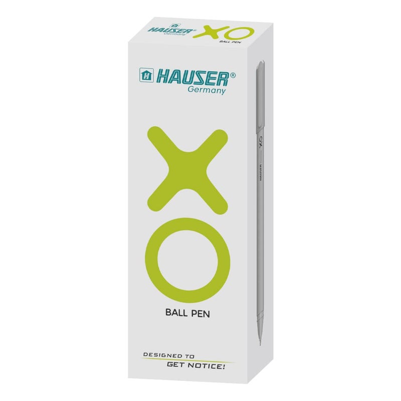 HAUSER علبة أقلام جيل ألمانيا Xo | حجم الرأس 0.7 مم | تصميم أنيق وبسيط | تشطيب غير لامع | نوع جسم صلب | حبر منخفض اللزوجة | رأس متين للغاية | حبر أسود، مجموعة من 10 قطع - Image 2