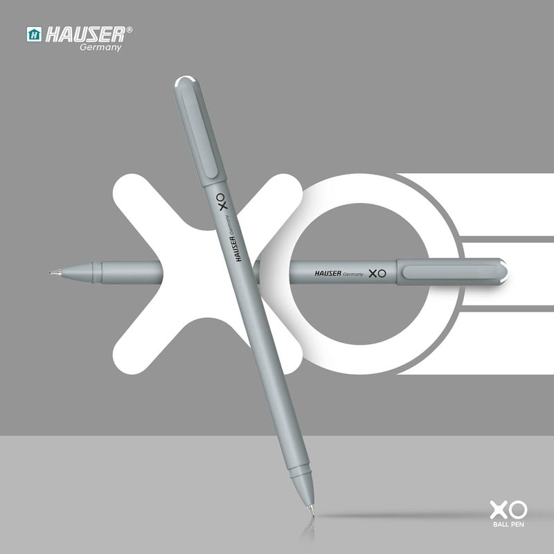 HAUSER علبة أقلام جيل ألمانيا Xo | حجم الرأس 0.7 مم | تصميم أنيق وبسيط | تشطيب غير لامع | نوع جسم صلب | حبر منخفض اللزوجة | رأس متين للغاية | حبر أسود، مجموعة من 10 قطع - Image 5