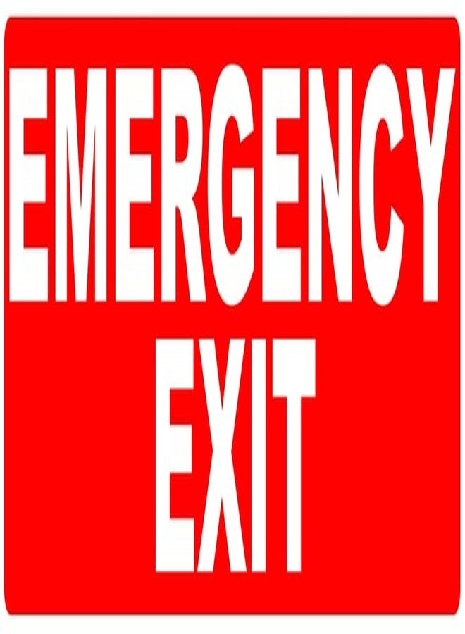 VAAIMAI Emergency Exit Self Adhesive Sticker Sign Board Vinyl Sign Board Glossy Finish 3mm Foam Board Red, Pack of 1 - Image 1