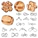Buootooy Brain Teaser Puzzle 20Pcs Unlock Interlock Game IQ Test Wooden Toy 3D Unlock Interlock Puzzle Magic Ball Brain Teaser Toy Puzzles for Adults - Image 3