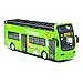 Ailejia City Bus Sightseeing Double Decker Bus Model Open Top Pull Back Vehicles Toy Die Cast Pull Back Vehicles Mini Model Car Lights and Music Green - Image 3