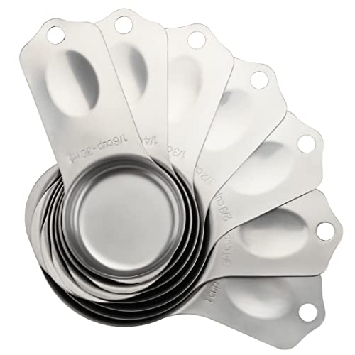 X-zrew Stainless Steel Measuring Cups Set of 7 Stackable Heavy Duty Measuring Cups for Dry and Liquid Ingredients - Image 2
