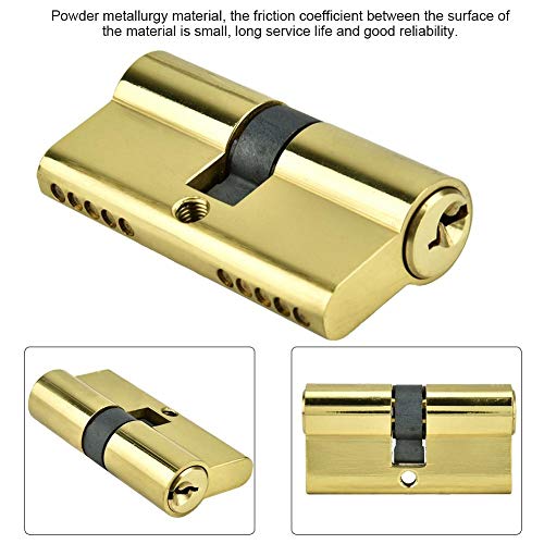 Zopsc 60mm Cylinder Lock Copper Dual Open AntiTheft Door Lock Cylinder with Keys Strong Resistance and RustProof Suitable for Wooden Doors Aluminum Doors - Image 3