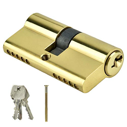 Zopsc 60mm Cylinder Lock Copper Dual Open AntiTheft Door Lock Cylinder with Keys Strong Resistance and RustProof Suitable for Wooden Doors Aluminum Doors - Image 1