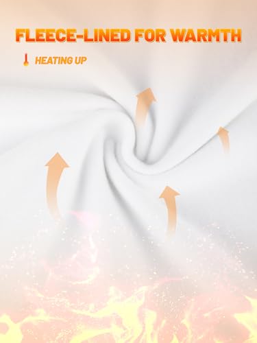 HXP Boys Compression Thermal Shirt Youth Long Sleeve Fleece Undershirts Kids Football Baseball Soccer Base Layer White M - Image 3