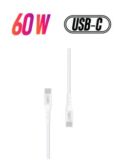 CALK 60W Type-C to Type-C Universal Data Transmission and Fast Charging Cable For Samsung S23 Ultra and All Type-C Ported Android Smartphones  - Image 1
