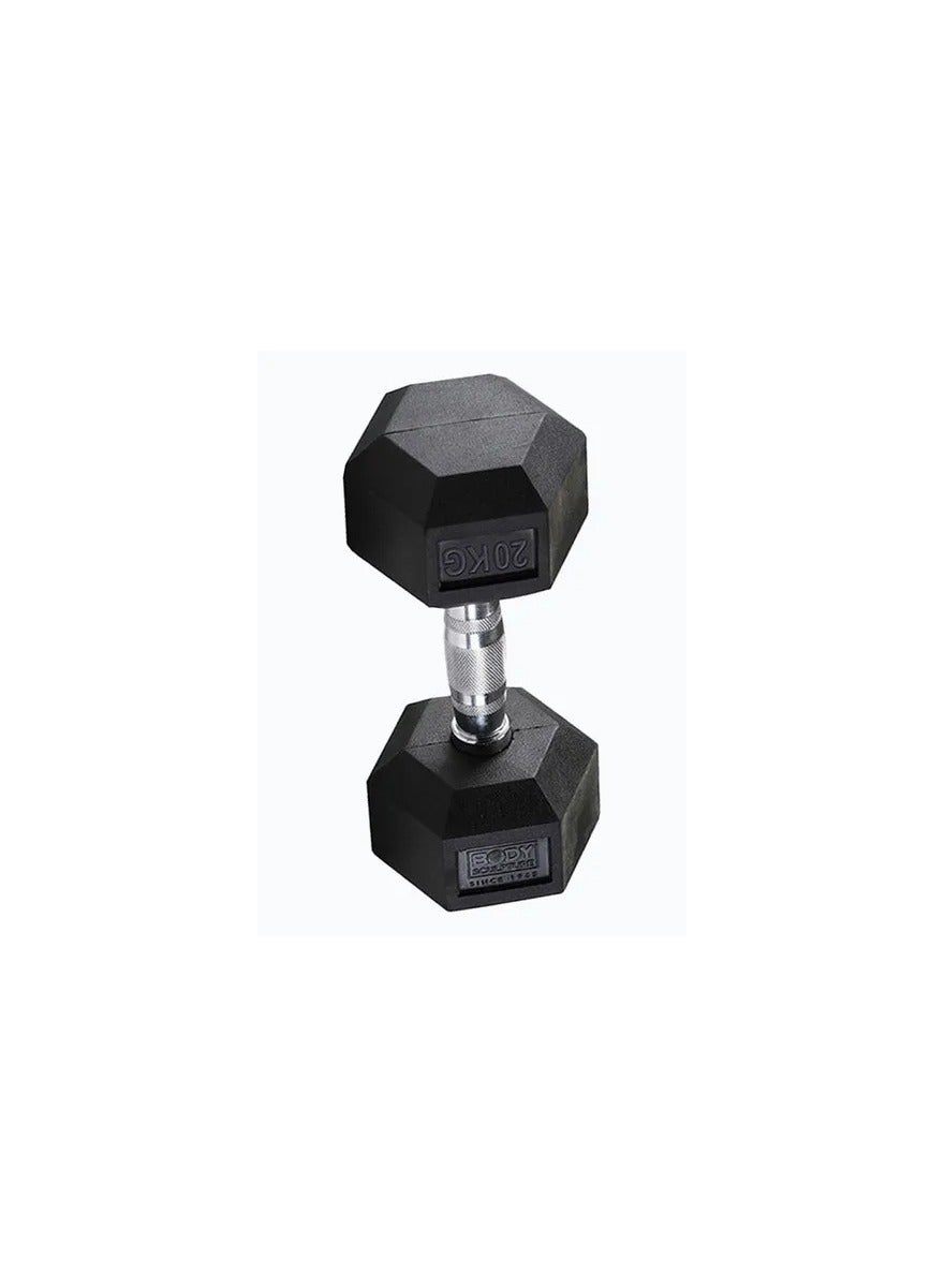 Fixed Rubber Hex Dumbbell – 12.5 kg – Stable, Durable & Home‑Gym Essential