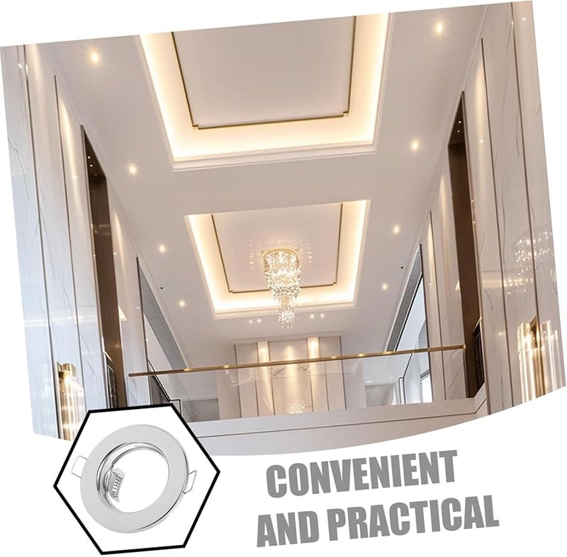 White Recessed LED Ceiling Light Trim Cover Easy Installation For Spotlights - Image 4