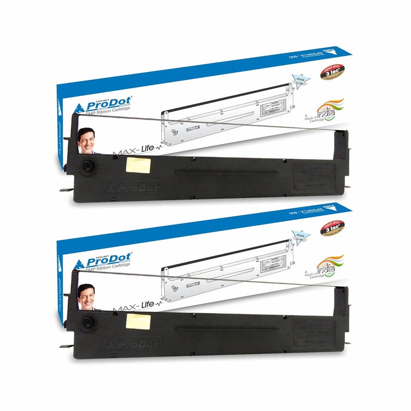 ProDot Dot Matrix Ribbon Cartridge Compatible with Citizen HQP 40, HQP 50, Tribute 124, 7753 Epson Action Printer 3000, 5000+, ERC 19, LQ 200, 850+ LQ 300+, 580, L 1000 (Pack of 2) - Image 1