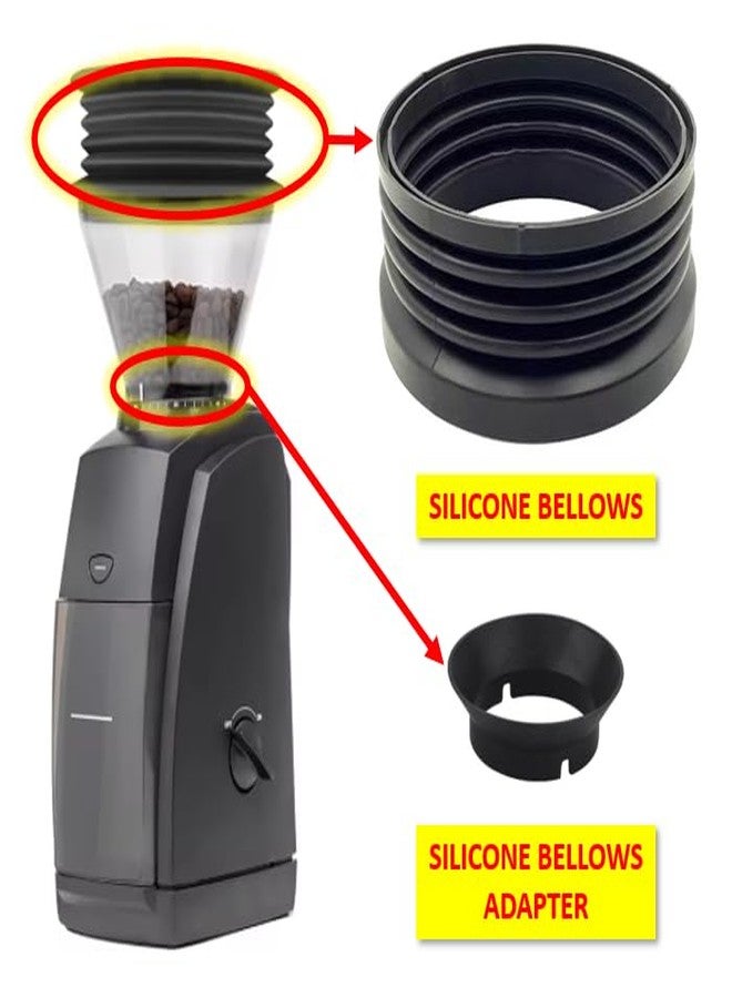 OYSTERBOY 2Pcs Food Grade Durable Silicone Bellows Single Dose Hopper Plus Gasket Replacement Compatible with Baratza Encore/Encore ESP/Virtuosa+ Coffee Grinder for Zero Rentention Pure Flavor - Image 2