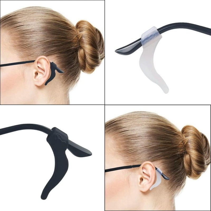 Feora9X FEORA Ear Grips Supporter for Spectacles Hook Temple Tips Retainer Spectacle holder Eye Glasses Spec supporter hooks Anti Slipping Anti-Fall Eye Glass Holder for Eyewear Specs holder Strap - Pairs - Image 2