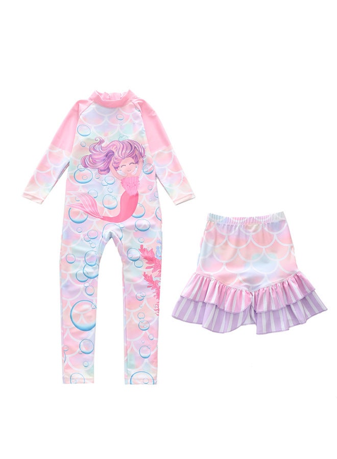 Children's Swimsuit Women's One-piece Swimsuit Surfsuit Girls' Long-sleeved Trousers New Two-piece Swimsuit Girls' Swimsuit