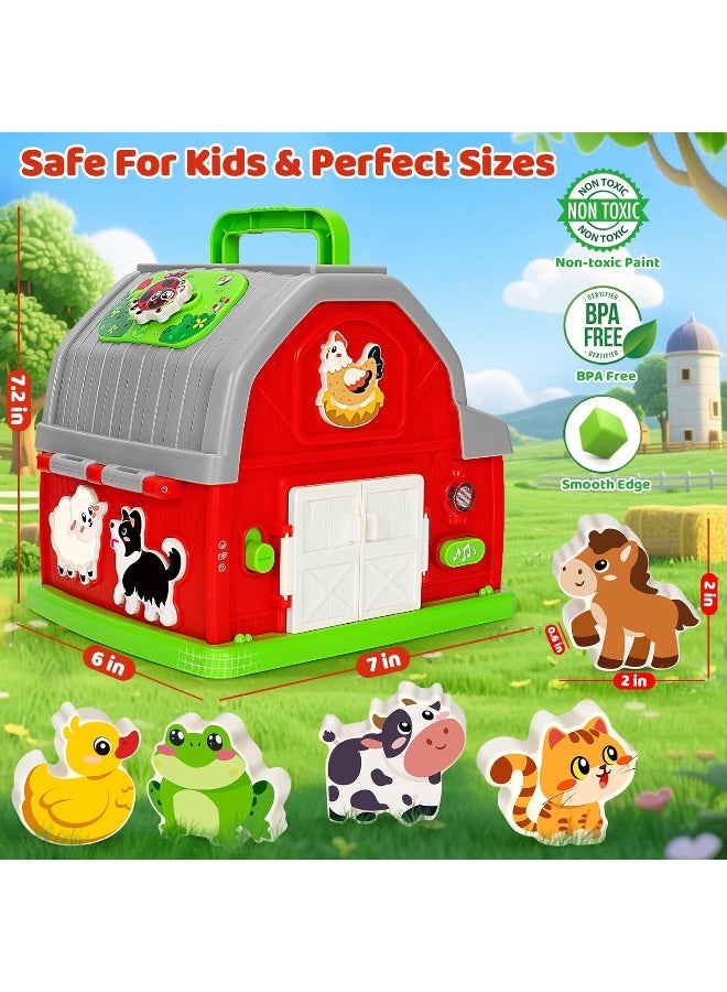 Five Star Musical Farm Animal Barn Toy with Sound & Light, Shape Sorting Fine Motor Learning Toy for 1 2 3 Year Old Gifts,Birthday Gifts for Baby Kid Toddler Age 12-18 Months. - Image 5