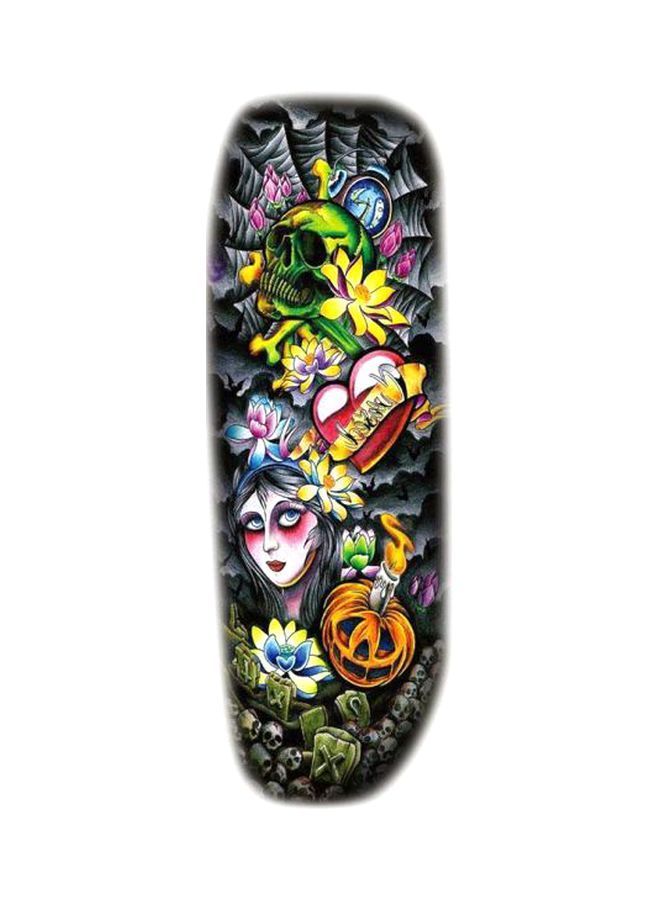 NIBEMINENT Full Arm Temporary Tattoo Stickers Black/Red/Yellow