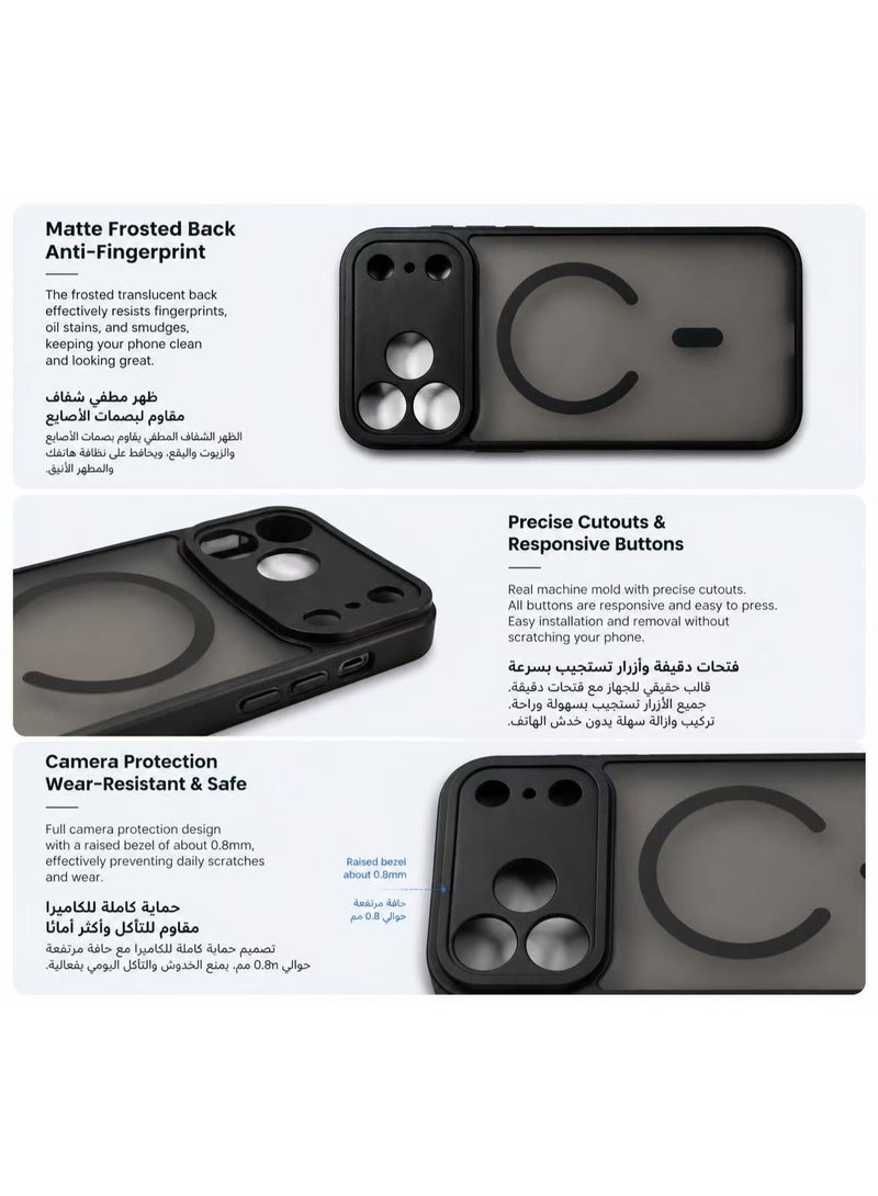 Black Magnetic Phone Case for iPhone 15 Pro Shockproof Slim Luxury Minimalist - Image 2