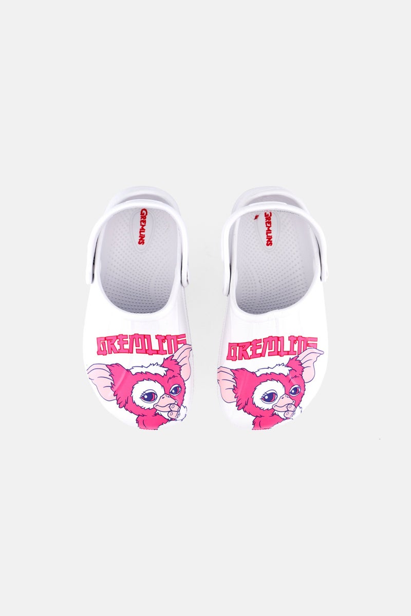 Gremlins Kids Girl Sling Back Clogs, White - Image 3