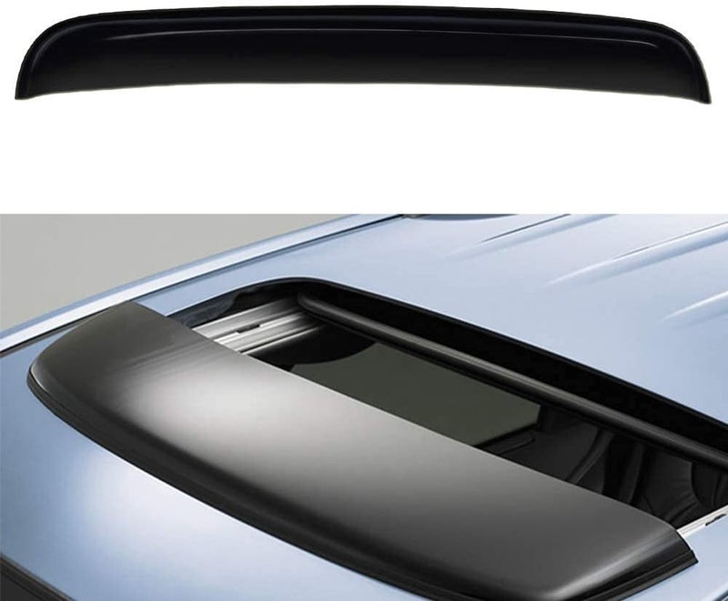 Deebior 38inch 980mm Universal Fit Rain Snow Guard Sun Roof Wind Deflector,1pcs Tape-On Dark Smoke Tint Auto Moonroof Window Visor RN98 - Image 1