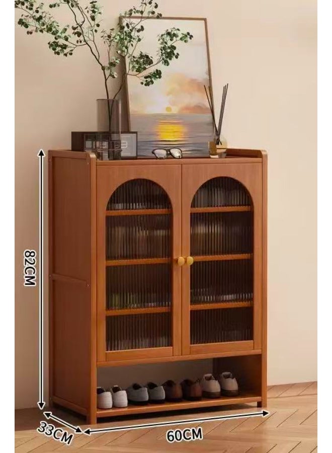 بست وان خزانة أحذية عملية وأنيقة مثالية للحفاظ على مساحة معيشة منظمة ومرتبة وجذابة 60×33×82 سم بني بابان 6 طبقات - Image 2