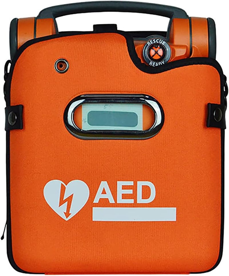 AED Defibrillator Storage Bag, Portable AED Storage Bag for AED120P Series, Emergency Instrument Container with Adjustable Shoulder Straps, Eye-catching Color, for Office, Dorm, Outdoor - Image 1