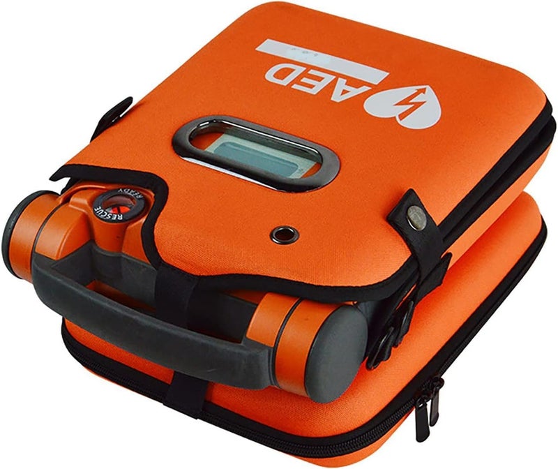 AED Defibrillator Storage Bag, Portable AED Storage Bag for AED120P Series, Emergency Instrument Container with Adjustable Shoulder Straps, Eye-catching Color, for Office, Dorm, Outdoor - Image 3