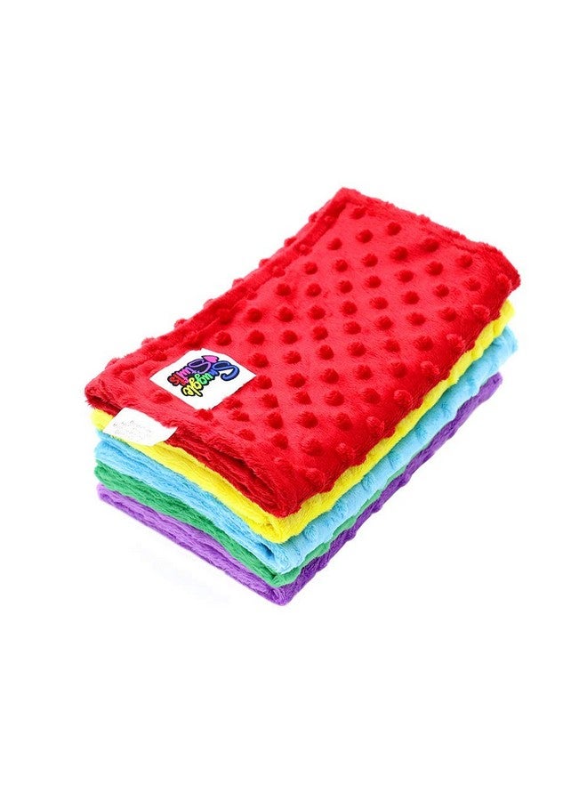 Snuggle Stuffs Baby 5 Pack Minky Dot Burp Cloths - Rainbow - Image 3