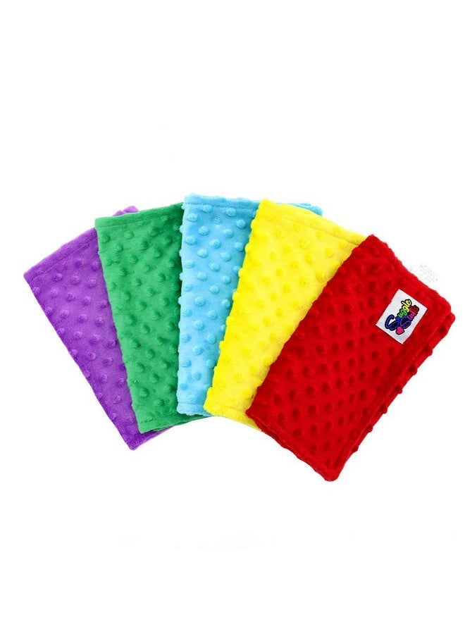 Snuggle Stuffs Baby 5 Pack Minky Dot Burp Cloths - Rainbow - Image 4