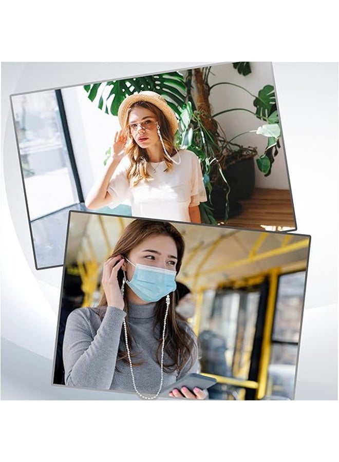 جيفت سلسلتا نظارات، حزام نظارات لؤلؤي، حامل نظارات حول الرقبة، سلسلة أنيقة لنظارات الوجه، إكسسوارات نظارات نسائية. - Image 5