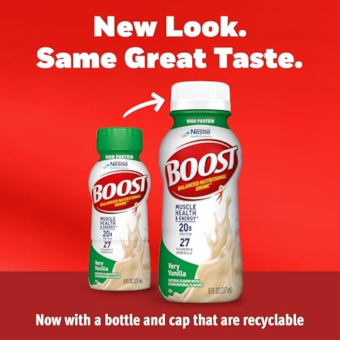 Boost مشروب BOOST عالي البروتين متوازن غذائي، فانيليا جداً، 8 أونصة سائلة (عبوة من 6) - Image 3