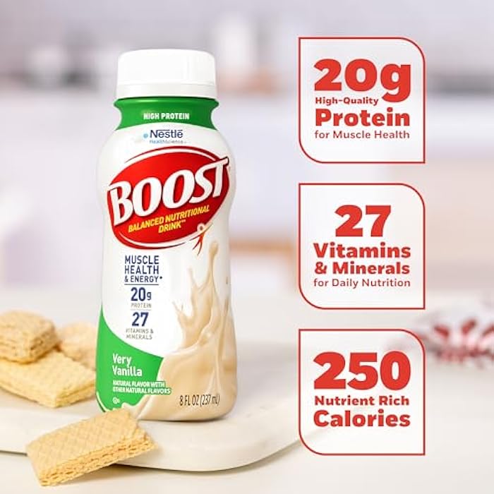 Boost مشروب BOOST عالي البروتين متوازن غذائي، فانيليا جداً، 8 أونصة سائلة (عبوة من 6) - Image 5