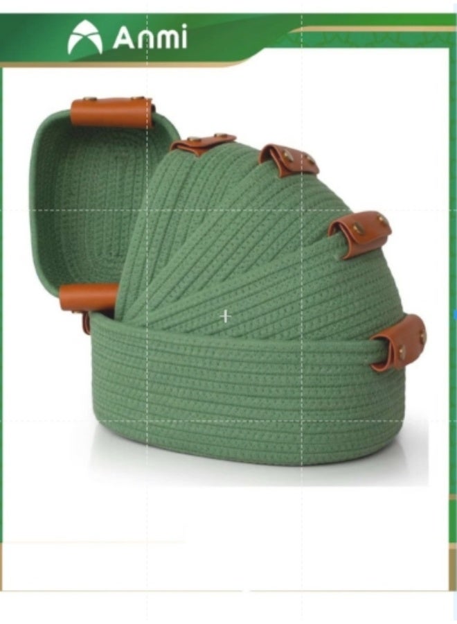 Anmi Beautiful Storage Basket Set of 5 - Sturdy Cotton Rope Baskets for Shelves Are Perfect for Organizing Your Home - Quality Storage Bins Easily Fit With Any Nursery or Bedroom Decor