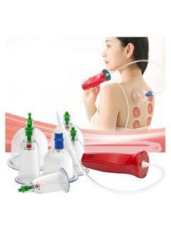 Generic Dynamic Smart Cupping Therapy Kit, Cellulite Massage Tool 3 in 1 Removal Cellulite Massage Tool with 4 Suction Grade Grade with 6 Cups (Red)  - Image 2