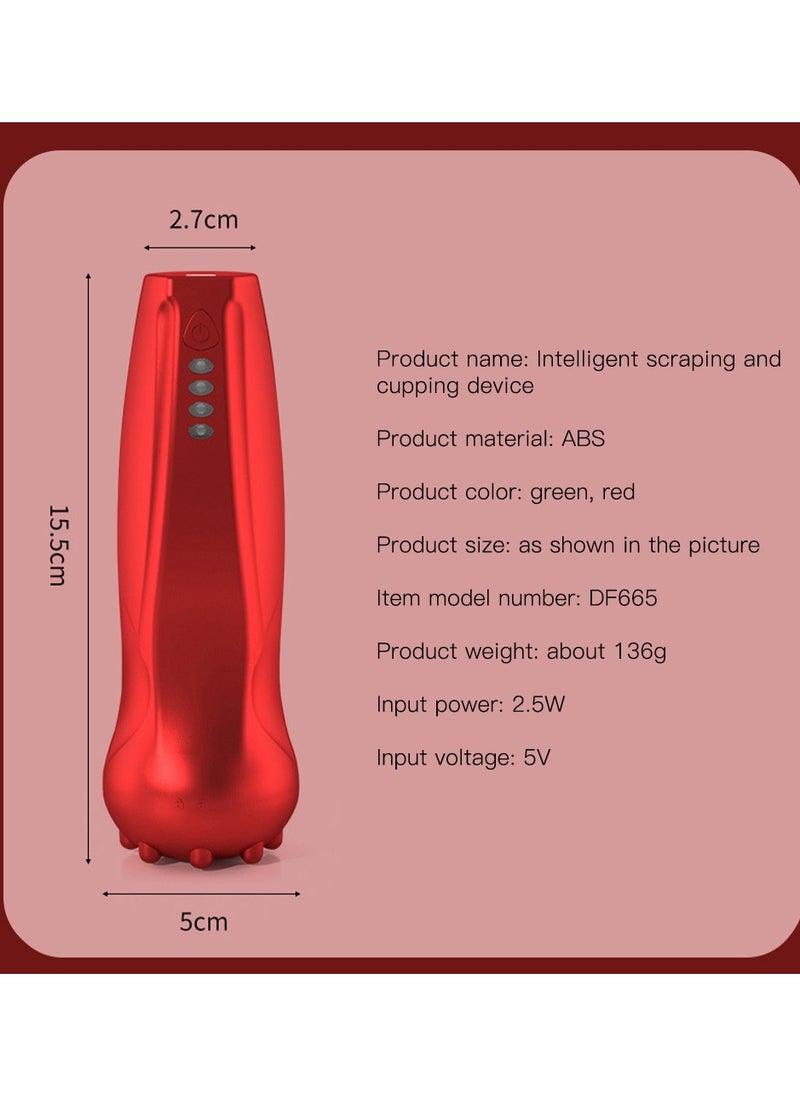 Generic - Dynamic Smart Cupping Therapy Kit, Cellulite Massage Tool 3 in 1 Removal Cellulite Massage Tool with 4 Suction Grade Grade with 6 Cups (Red) - Image 1