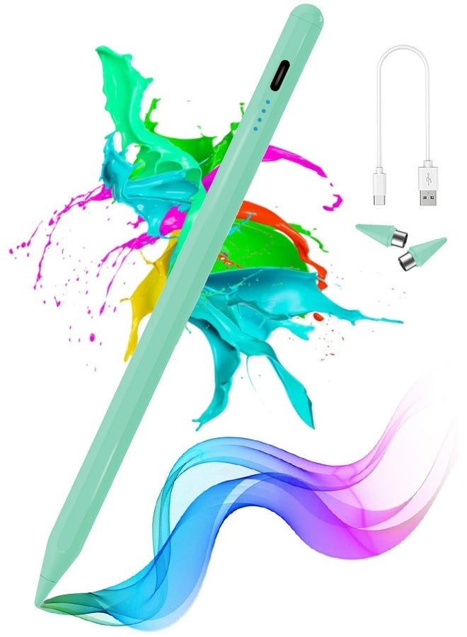 2025 Newest Stylus Pen for iPad 9th&10th Gen, Fast Charge iPad Pen for iPad 2018-2025, iPad Pencil for iPad Pro 11/12.9 3/4/5 Gen, iPad Mini 5/6, iPad 6/7/8, iPad Air 3/4/5, Green