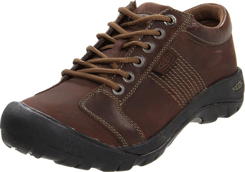 KEEN Men's Austin Low Leather Oxfords in Chocolate Brown - Image 1