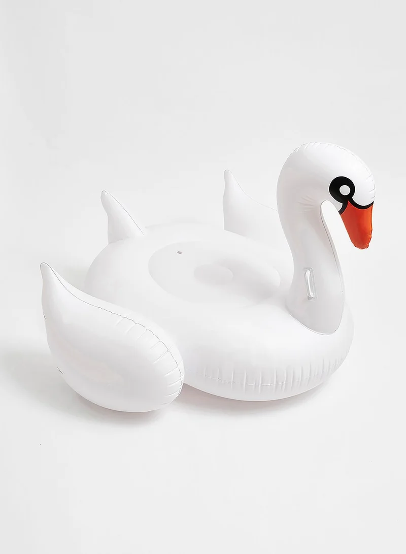 SUNNY LIFE Luxe White Swan Inflatable Pool Float